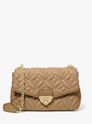 michael kors soho large studded quilted faux leather shoulder bag|soho large shoulder bag.